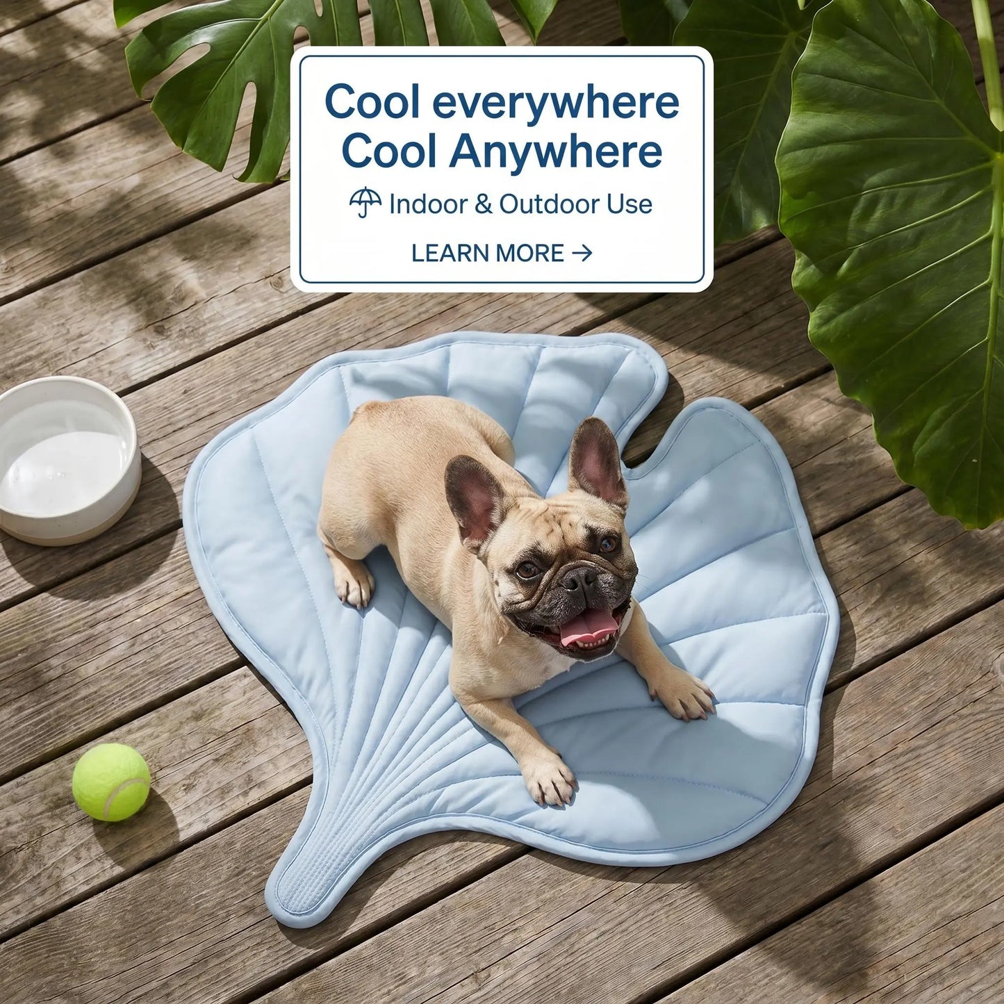 Nuzzlebox Eco-Friendly Gel-Free Cooling Pet Bed Mat - Durable, Portable, and Machine Washable Summer Solution for Cats and Small Dogs (34" x 36") for Outdoor Use