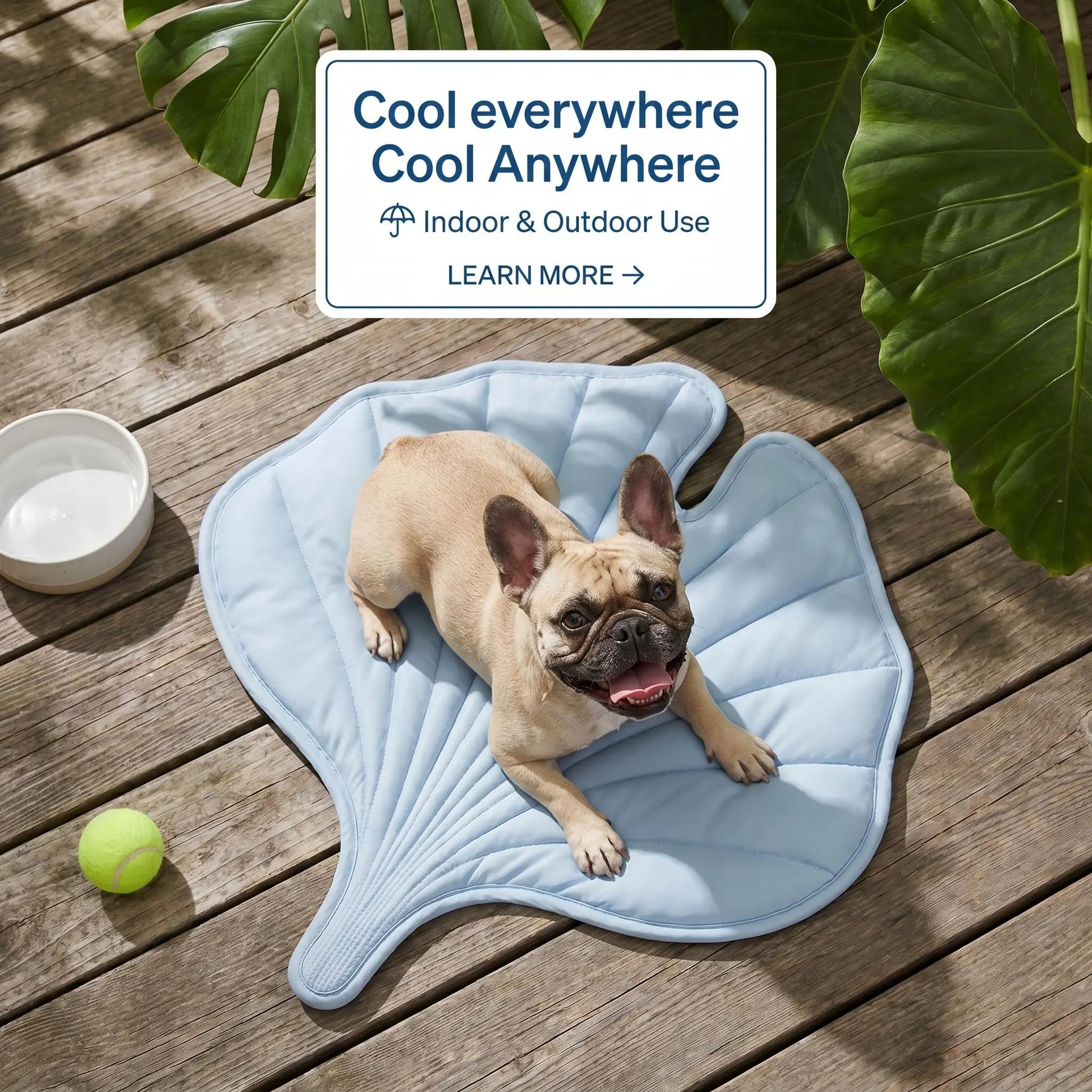 Nuzzlebox Eco-Friendly Gel-Free Cooling Pet Bed Mat - Durable, Portable, and Machine Washable Summer Solution for Cats and Small Dogs (34" x 36") for Outdoor Use
