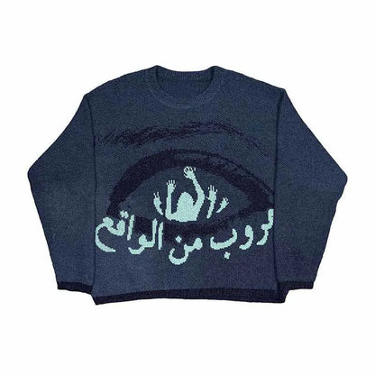2024 Hip-Hop Street Gothic Wool Retro Pullover Sweater for Men and Women - Y2K Harajuku Punk Knitwear