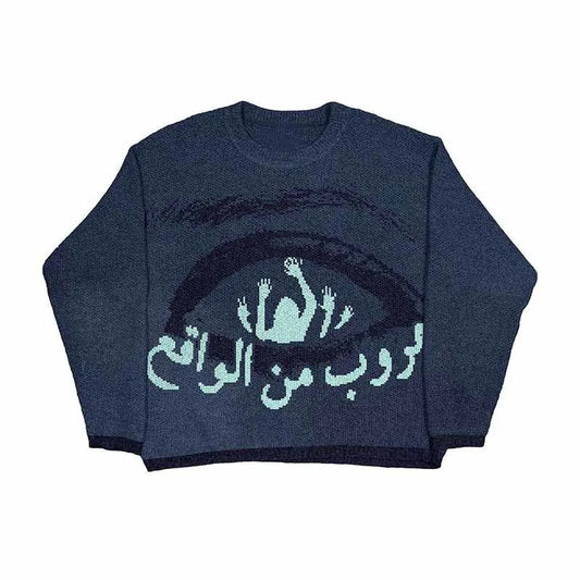 2024 Hip-Hop Street Gothic Wool Retro Pullover Sweater for Men and Women - Y2K Harajuku Punk Knitwear