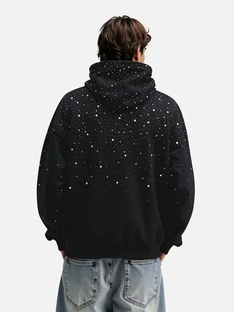 Aelfric Eden Pullover Hoodie Loose Fit Long Sleeve Rhinestone Vintage Washed Fall Fashion Y2K Unisex Casual Streetwear Top