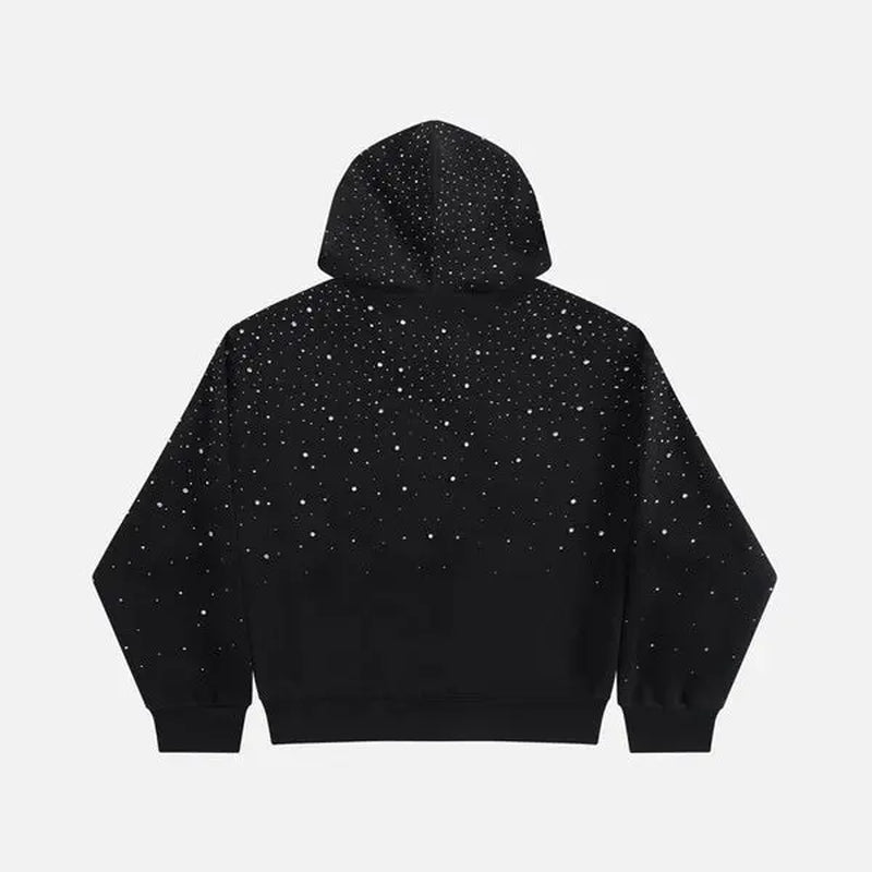 Aelfric Eden Pullover Hoodie Loose Fit Long Sleeve Rhinestone Vintage Washed Fall Fashion Y2K Unisex Casual Streetwear Top