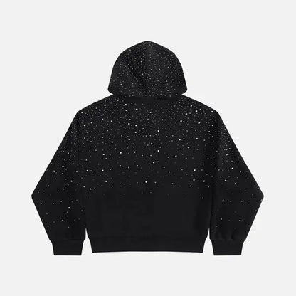 Aelfric Eden Pullover Hoodie Loose Fit Long Sleeve Rhinestone Vintage Washed Fall Fashion Y2K Unisex Casual Streetwear Top