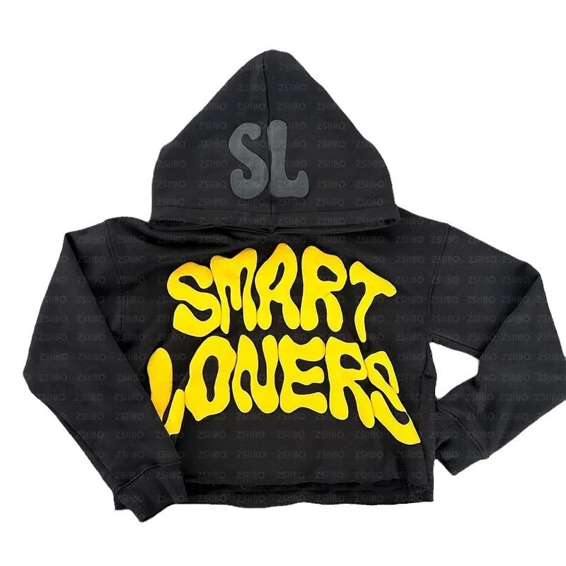 Y2K Retro Oversized Hoodie Pullover with Gothic Letter Print - Women's Harajuku Hip Hop Fashion
