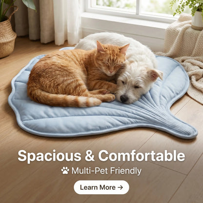 Nuzzlebox Eco-Friendly Gel-Free Cooling Pet Bed Mat - Durable, Portable, and Machine Washable Summer Solution for Cats and Small Dogs (34" x 36") for Outdoor Use