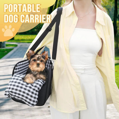Premium Small Dog Car Seat Booster for Safe Travel, Portable Pet Bed with Safety Leash and Non-Slip Design for Small Breeds