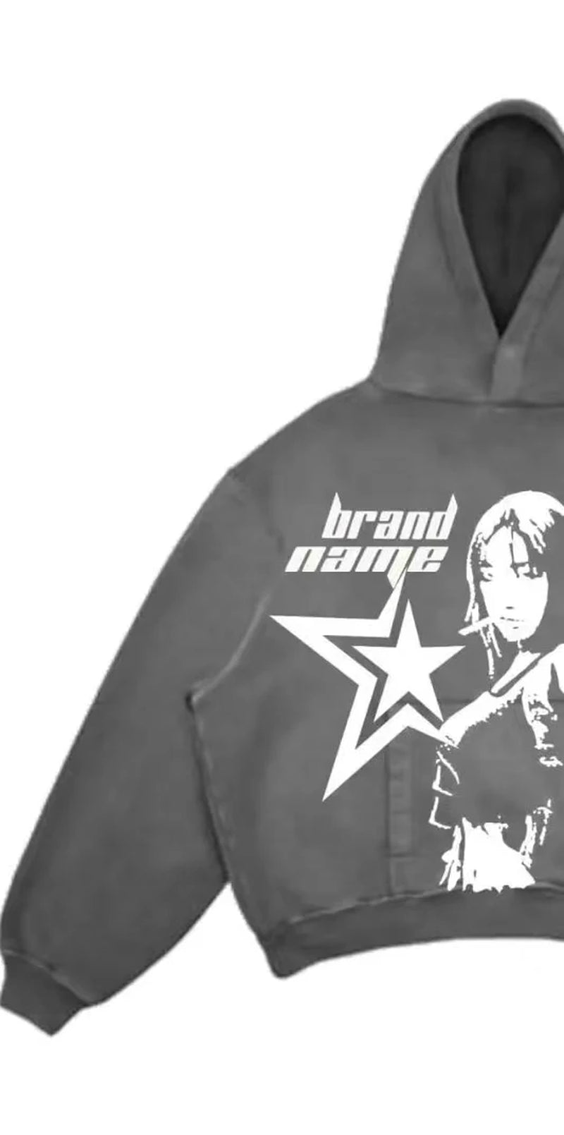 Street Gothic Casual Letter Print Hoodie for Men - Harajuku Retro Y2K Sweatshirt