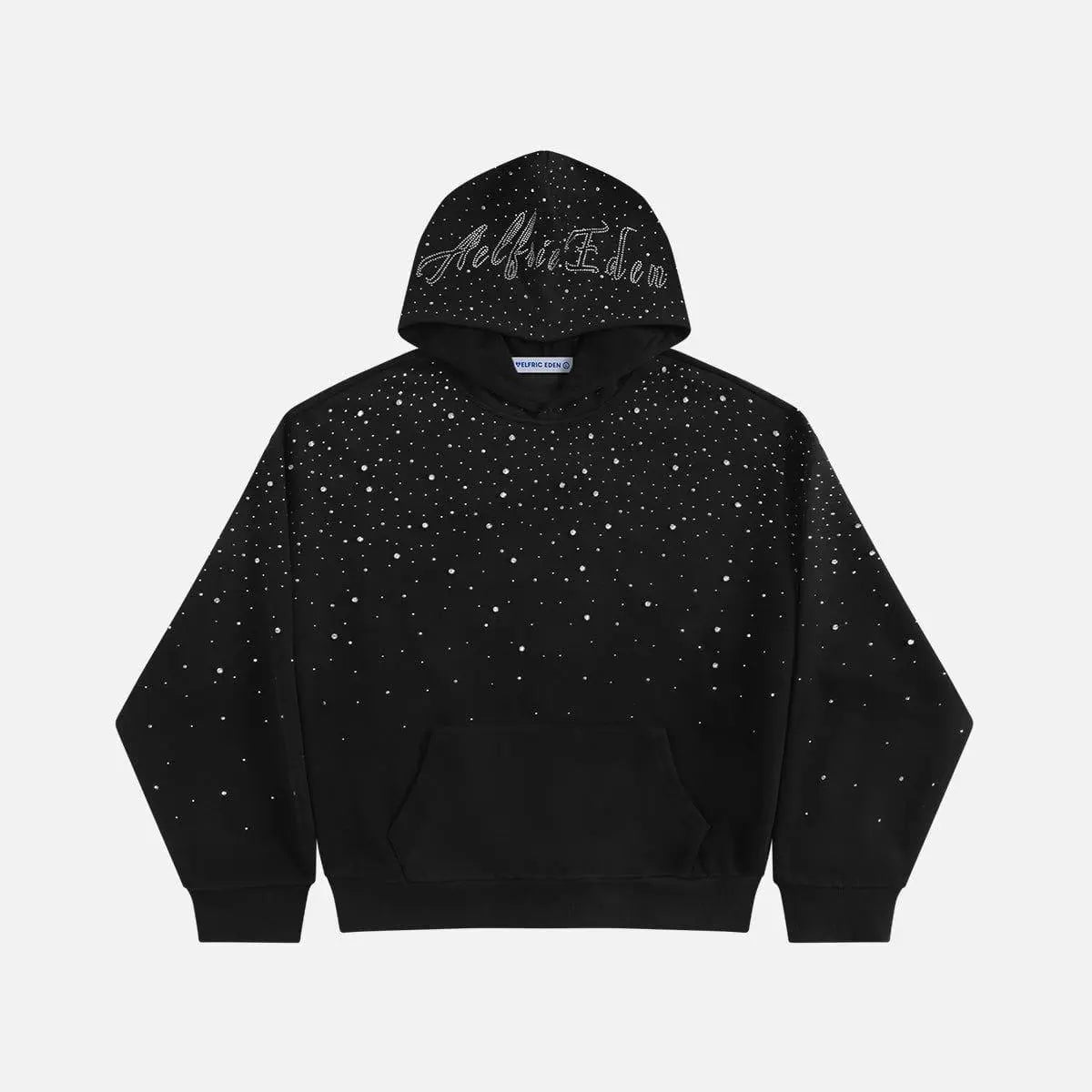 Aelfric Eden Pullover Hoodie Loose Fit Long Sleeve Rhinestone Vintage Washed Fall Fashion Y2K Unisex Casual Streetwear Top