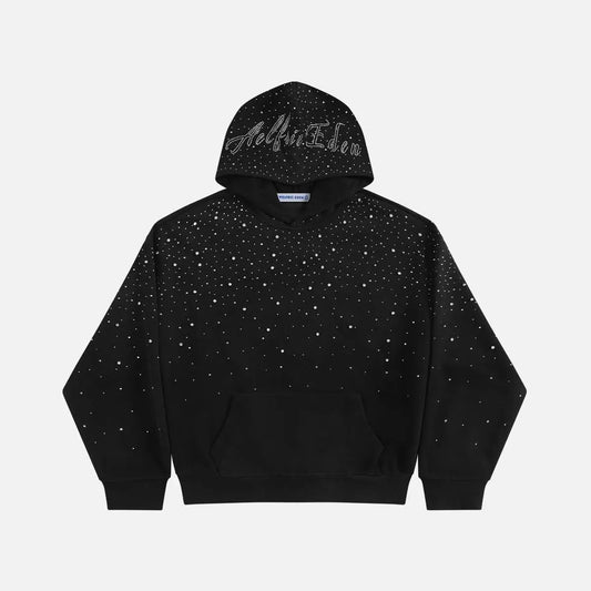 Aelfric Eden Pullover Hoodie Loose Fit Long Sleeve Rhinestone Vintage Washed Fall Fashion Y2K Unisex Casual Streetwear Top