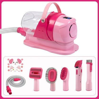 Anlecity 6-in-1 Pet Grooming Vacuum System for Dogs and Cats, 3L Capacity, Adjustable Suction Modes, Low Noise Hair Removal Trimmer with Guide Combs, Efficient All-in-One Home Grooming Solution