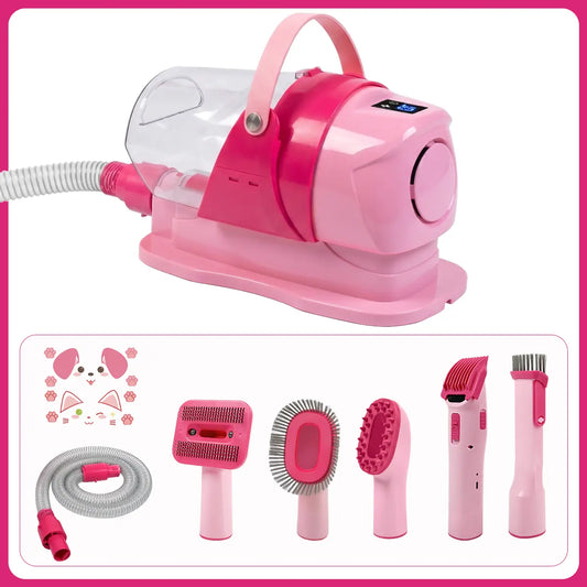 Anlecity 6-in-1 Pet Grooming Vacuum System for Dogs and Cats, 3L Capacity, Adjustable Suction Modes, Low Noise Hair Removal Trimmer with Guide Combs, Efficient All-in-One Home Grooming Solution
