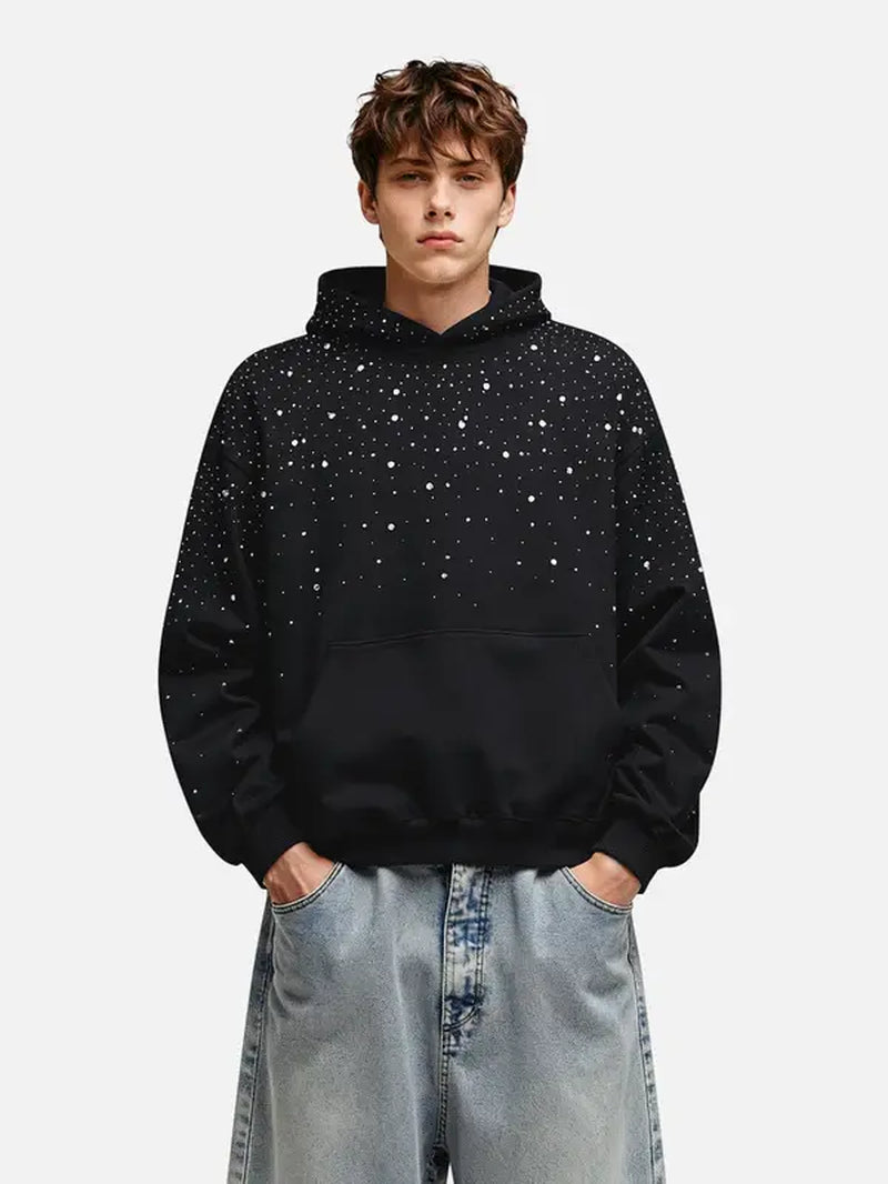 Aelfric Eden Pullover Hoodie Loose Fit Long Sleeve Rhinestone Vintage Washed Fall Fashion Y2K Unisex Casual Streetwear Top