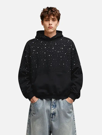 Aelfric Eden Pullover Hoodie Loose Fit Long Sleeve Rhinestone Vintage Washed Fall Fashion Y2K Unisex Casual Streetwear Top