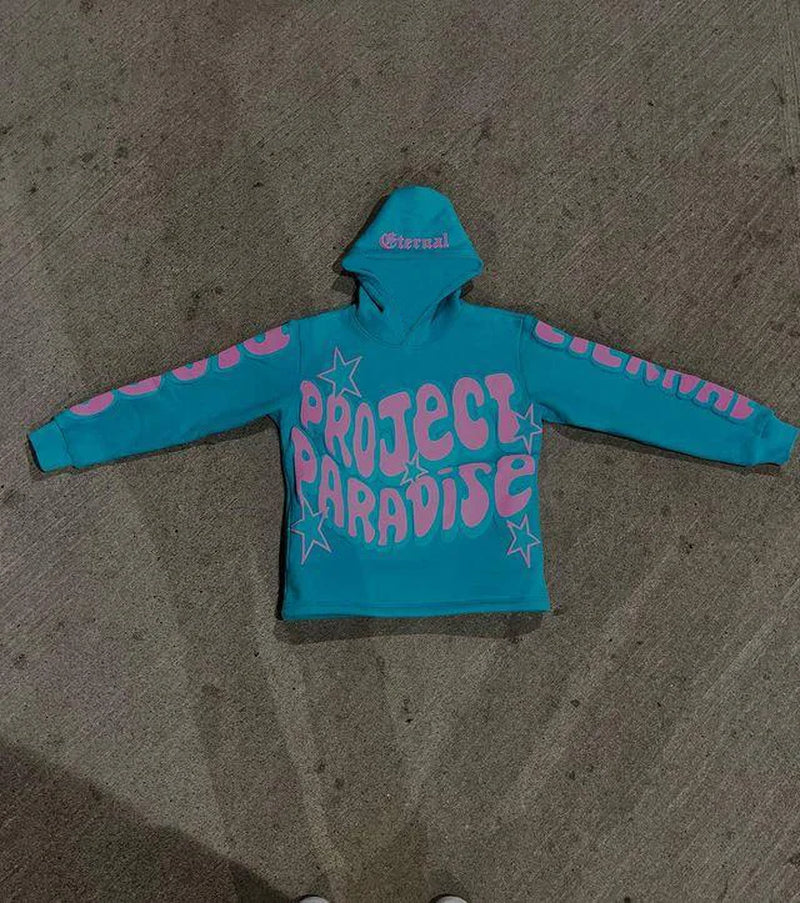 Y2K Streetwear Graphic Hoodie with Star Letter Design - Harajuku Anime-Inspired Pullover for Men and Women