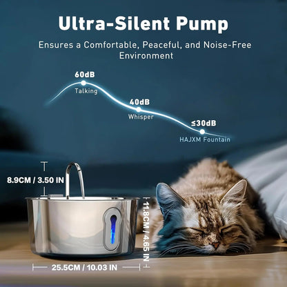 4L Pets Metal Water Fountain