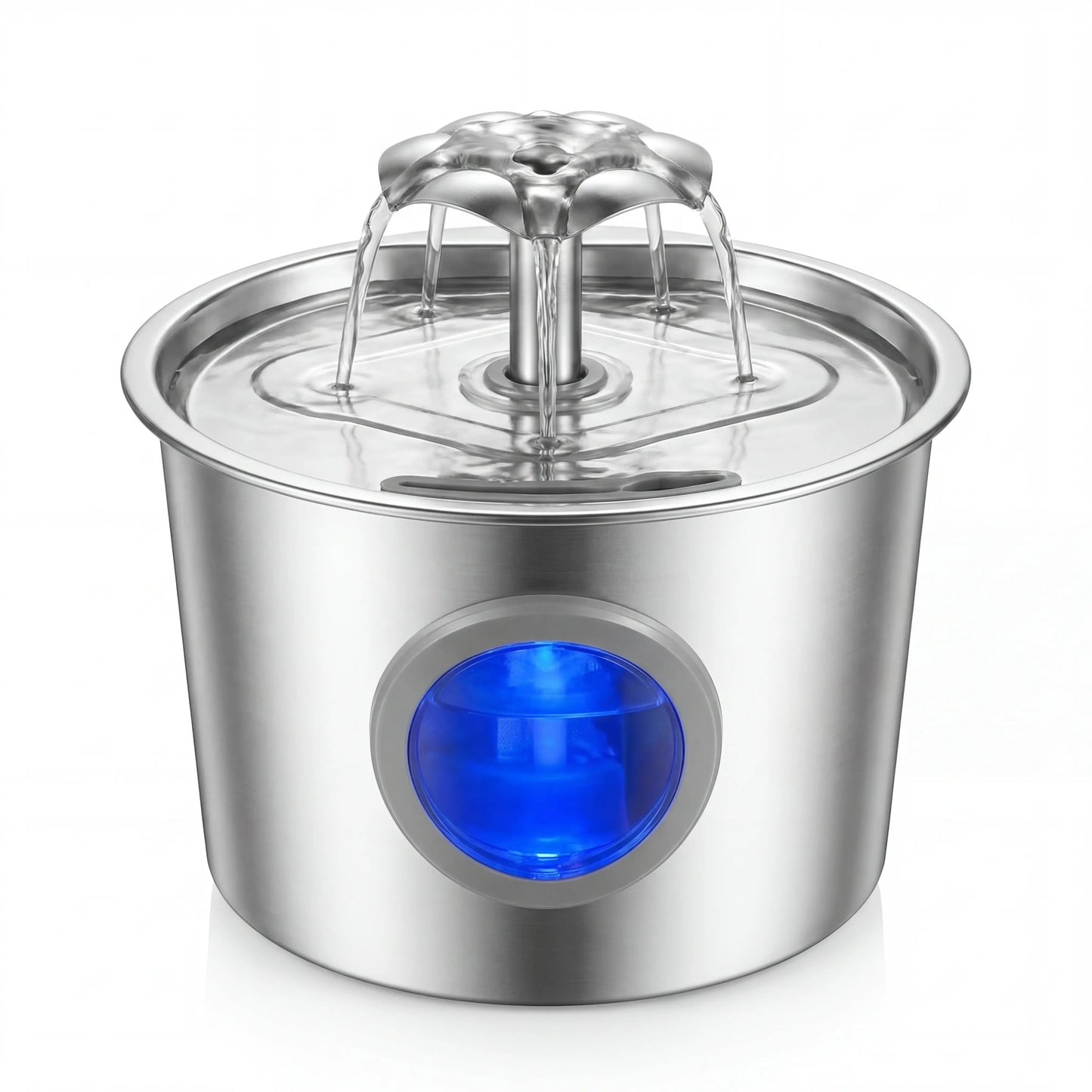 Premium 2.2L Silent Cat Water Dispenser with 304 Stainless Steel Outlet, Night Light, 6-Layer Filter, Automatic Gravity Supply, Wired Plug-In, Leak-Proof Design, and Easy Maintenance